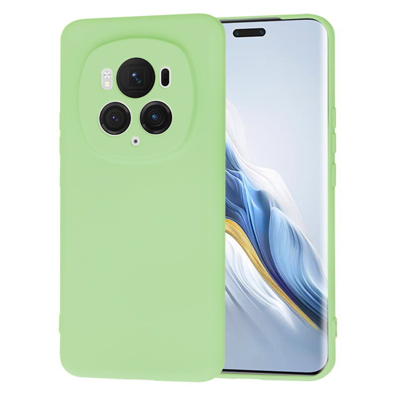 Husa silicon Honor Magic6 Pro Techsuit SoftFlex, verde deschis