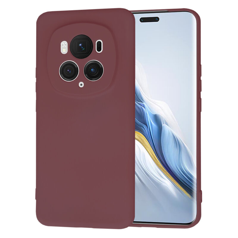 Husa silicon Honor Magic6 Pro Techsuit SoftFlex, bordo