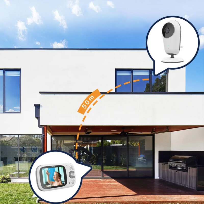 Baby monitor pentru supraveghere bebe Techsuit, VB609, alb