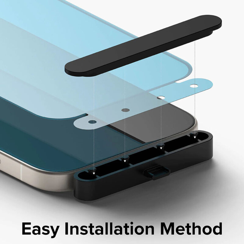 Folie sticla iPhone 16 Plus Ringke Tempered Glass, negru