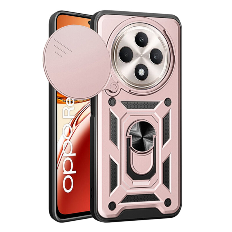Husa Oppo Reno12 FS protectie camera Techsuit CamShield Series, roz