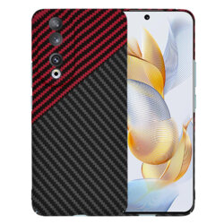 Husa Honor 90 Techsuit Carbonite FiberShell, rosu inchis
