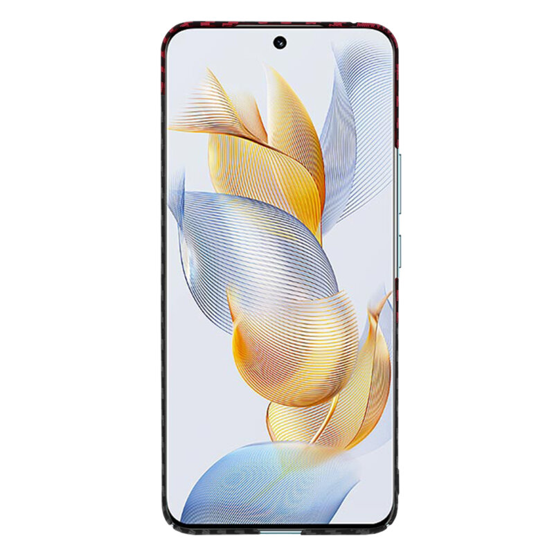 Husa Honor 90 Techsuit Carbonite FiberShell, rosu inchis