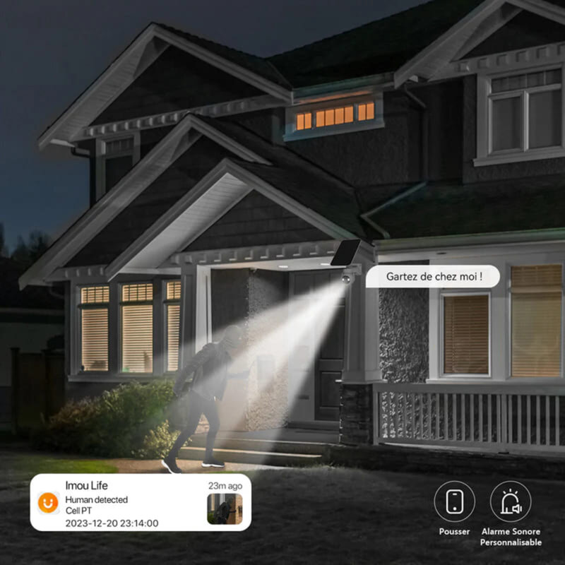 [KIT] Camera supraveghere Wi-Fi cu panou solar Imou, 3MP, alb