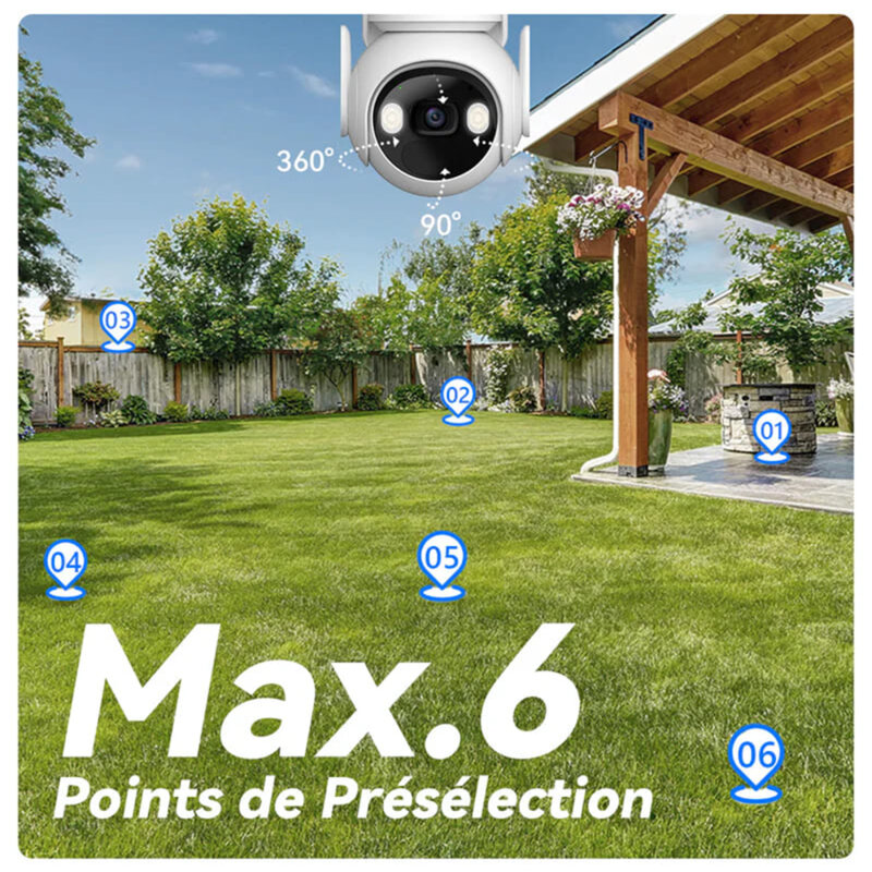 Camera supraveghere cu panou solar, 3MP Imou Cell PT 4G Kit, alb