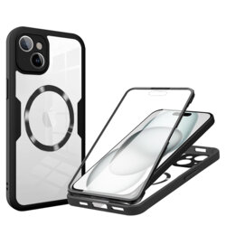 Husa 360° iPhone 15 Techsuit ColorVerse MagSafe, negru