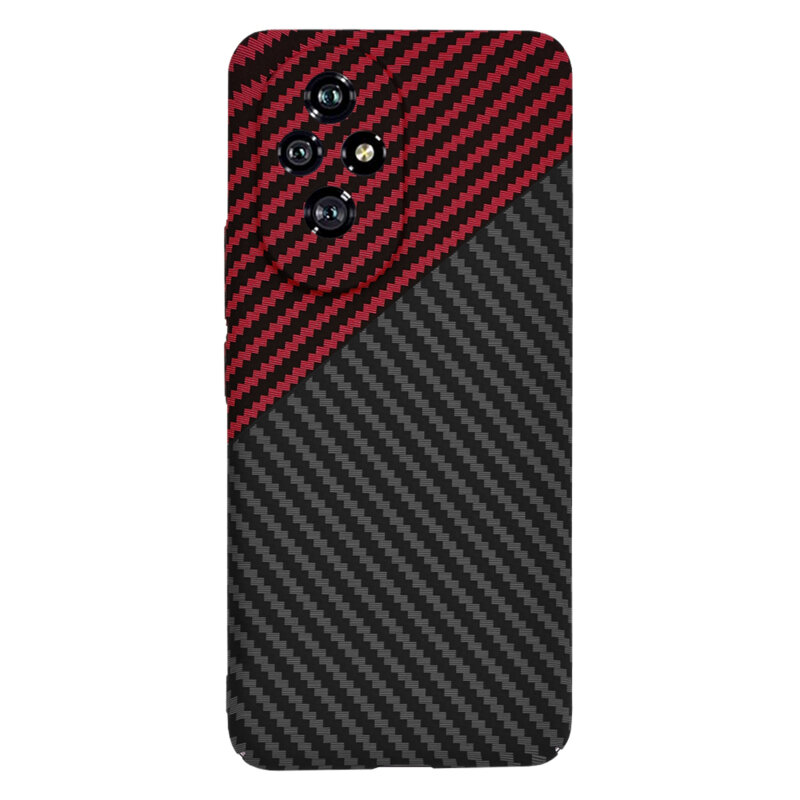 Husa Honor 200 Techsuit Carbonite FiberShell, rosu inchis