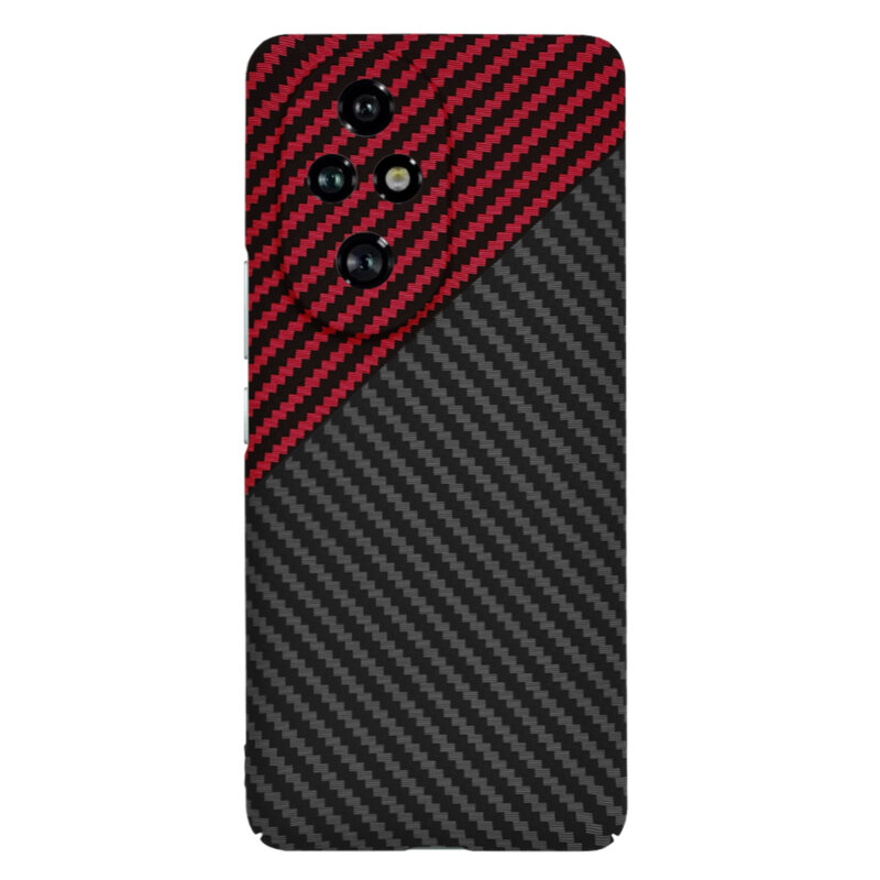 Husa Honor 200 Pro Techsuit Carbonite FiberShell, rosu inchis