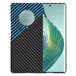 Husa Honor Magic5 Lite Techsuit Carbonite FiberShell, bleu