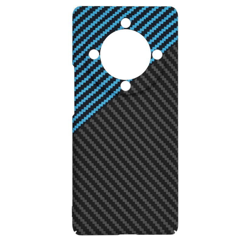 Husa Honor Magic5 Lite Techsuit Carbonite FiberShell, bleu
