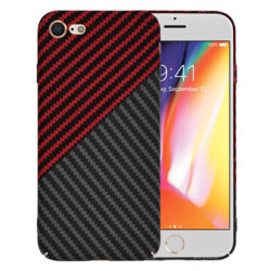 Husa iPhone 8 Techsuit Carbonite FiberShell, rosu inchis