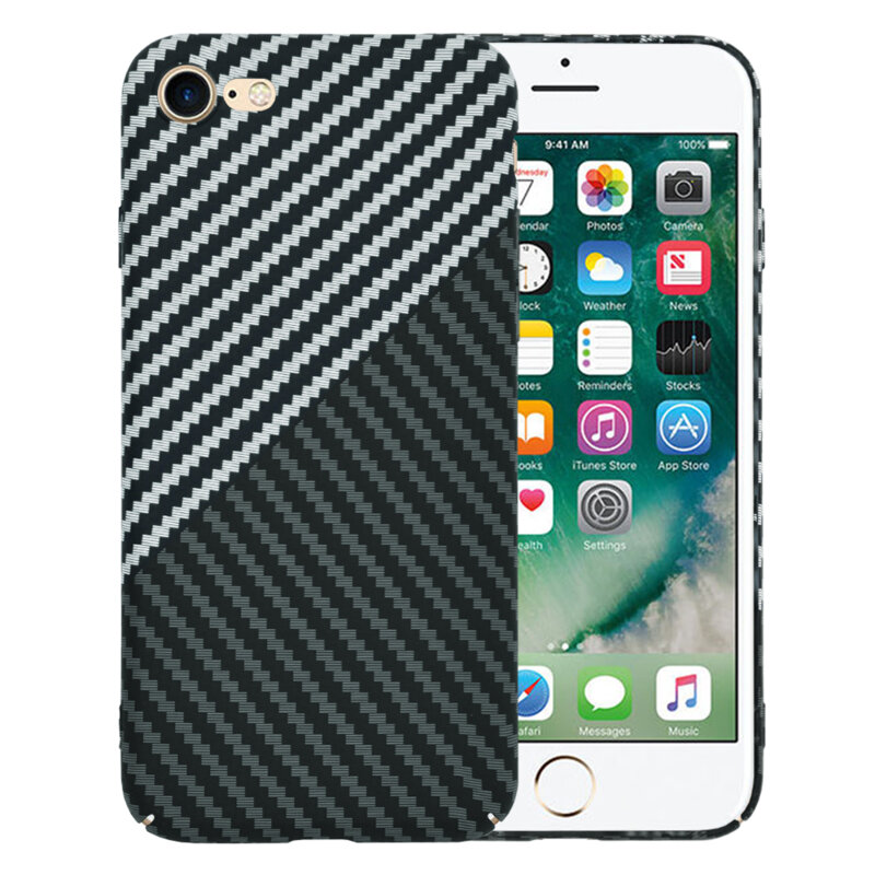 Husa iPhone 7 Techsuit Carbonite FiberShell, gri