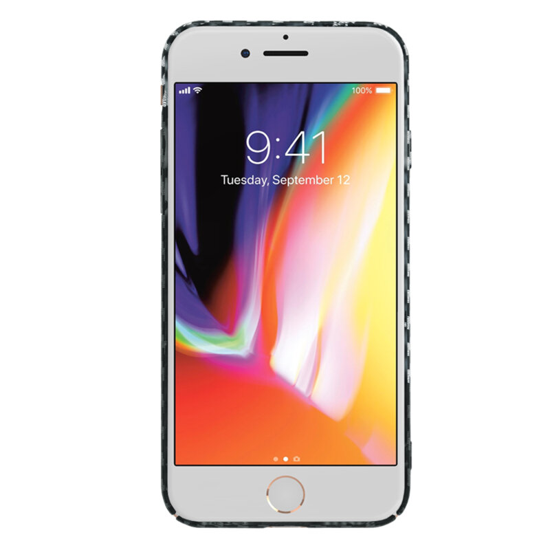 Husa iPhone 8 Techsuit Carbonite FiberShell, gri