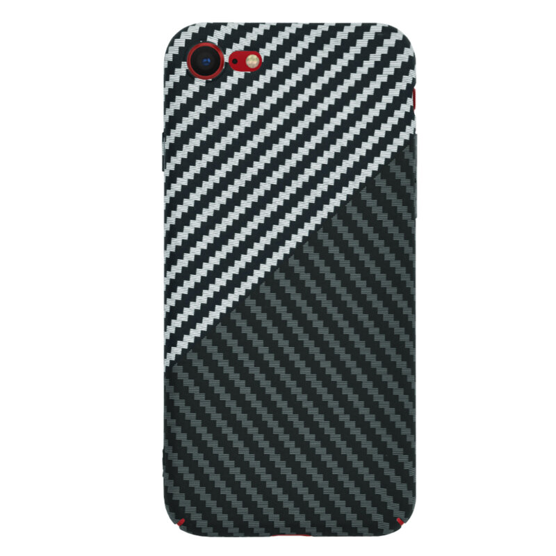 Husa iPhone SE 2, SE 2020 Techsuit Carbonite FiberShell, gri