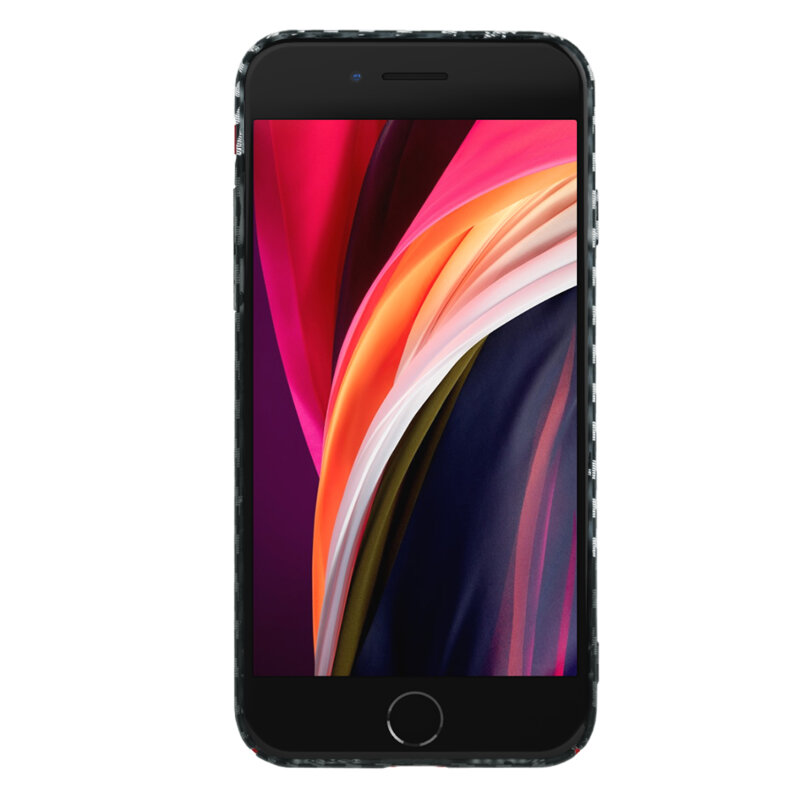 Husa iPhone SE 2, SE 2020 Techsuit Carbonite FiberShell, gri
