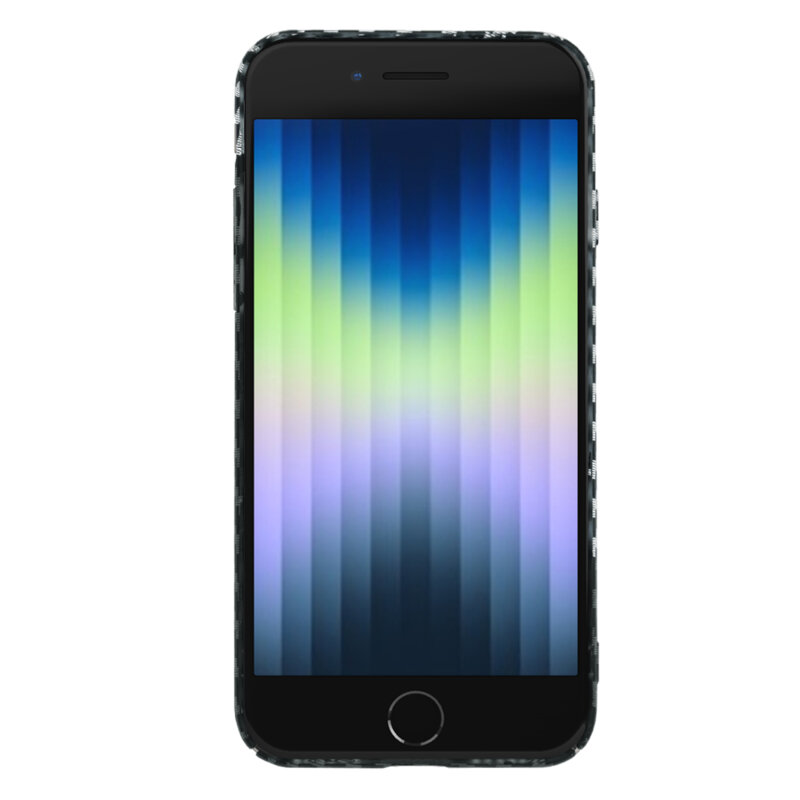 Husa iPhone SE 3, SE 2022 Techsuit Carbonite FiberShell, gri