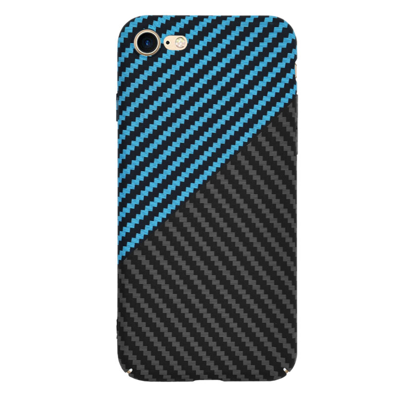 Husa iPhone 7 Techsuit Carbonite FiberShell, bleu