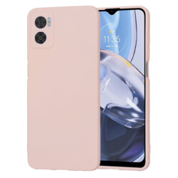 Husa silicon Motorola Moto E22 Techsuit SoftFlex, roz pudra