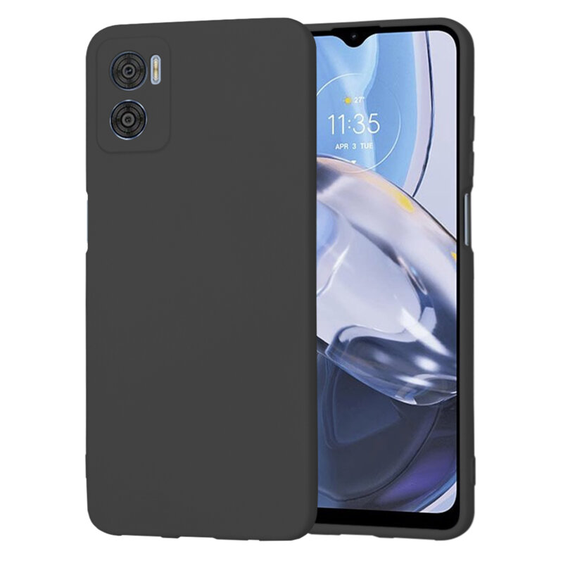 Husa silicon Motorola Moto E22 Techsuit SoftFlex, negru