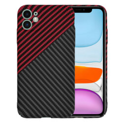 Husa iPhone 11 Techsuit Carbonite FiberShell, rosu inchis