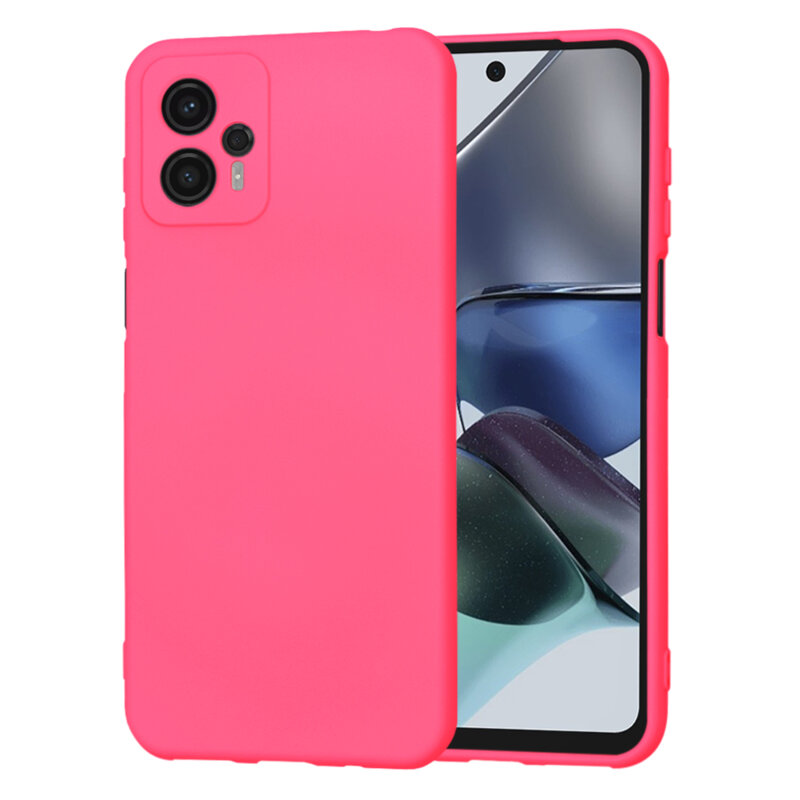 Husa silicon Motorola Moto G23 Techsuit SoftFlex, fucsia