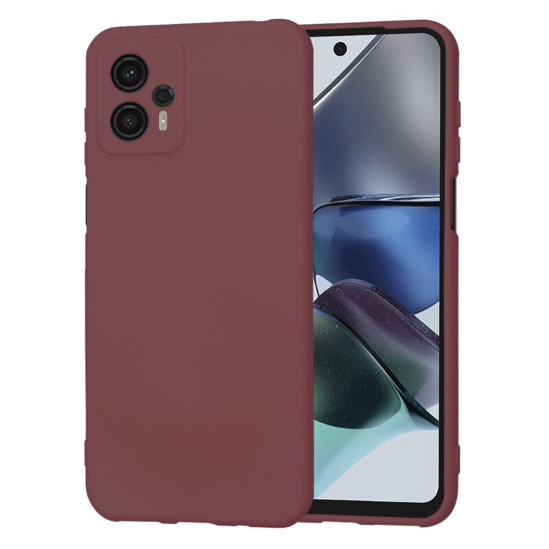 Husa silicon Motorola Moto G23 Techsuit SoftFlex, bordo