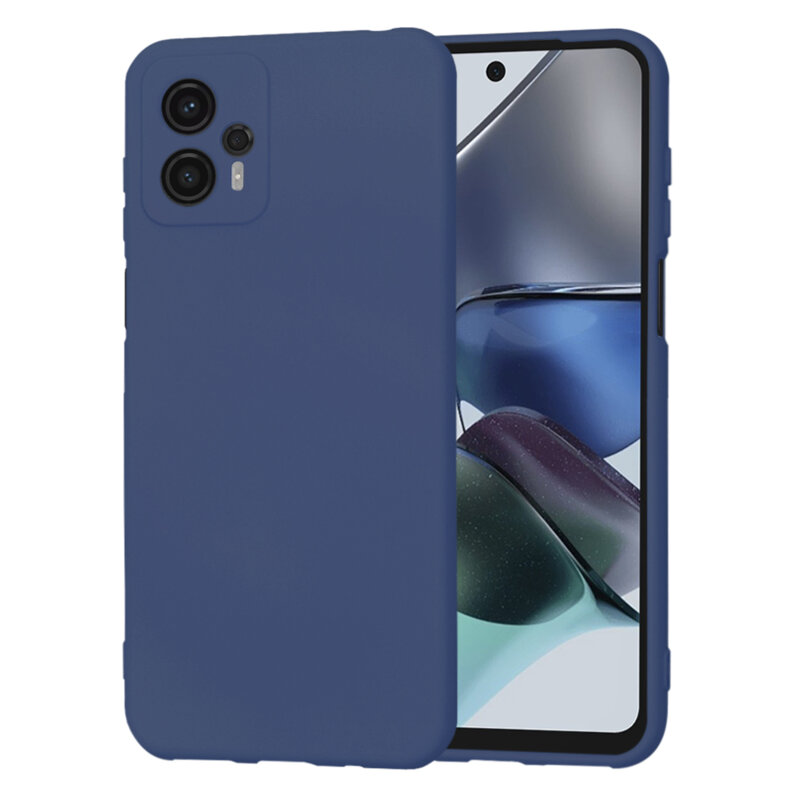 Husa silicon Motorola Moto G23 Techsuit SoftFlex, bleumarin