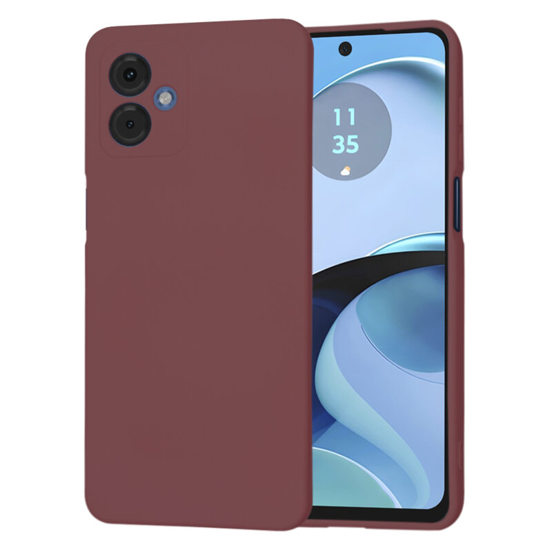 Husa silicon Motorola Moto G14 Techsuit SoftFlex, bordo