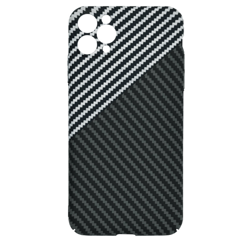 Husa iPhone 11 Pro Max Techsuit Carbonite FiberShell, gri