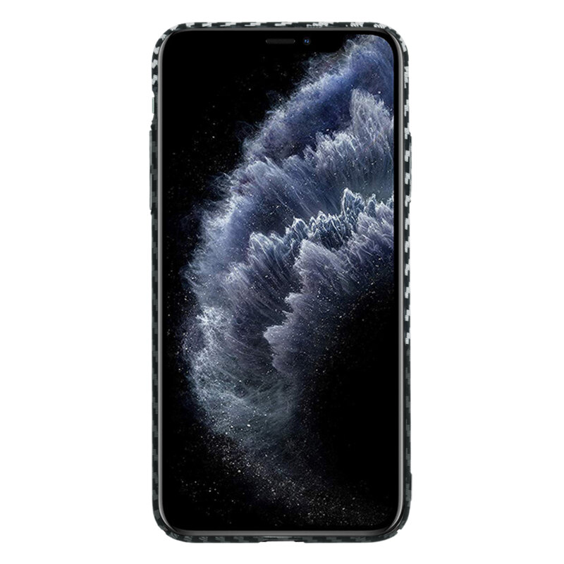 Husa iPhone 11 Pro Max Techsuit Carbonite FiberShell, gri