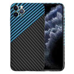 Husa iPhone 11 Pro Max Techsuit Carbonite FiberShell, bleu