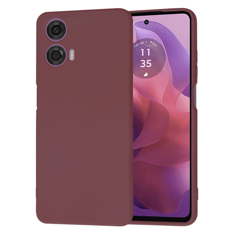 Husa silicon Motorola Moto G24 Techsuit SoftFlex, bordo