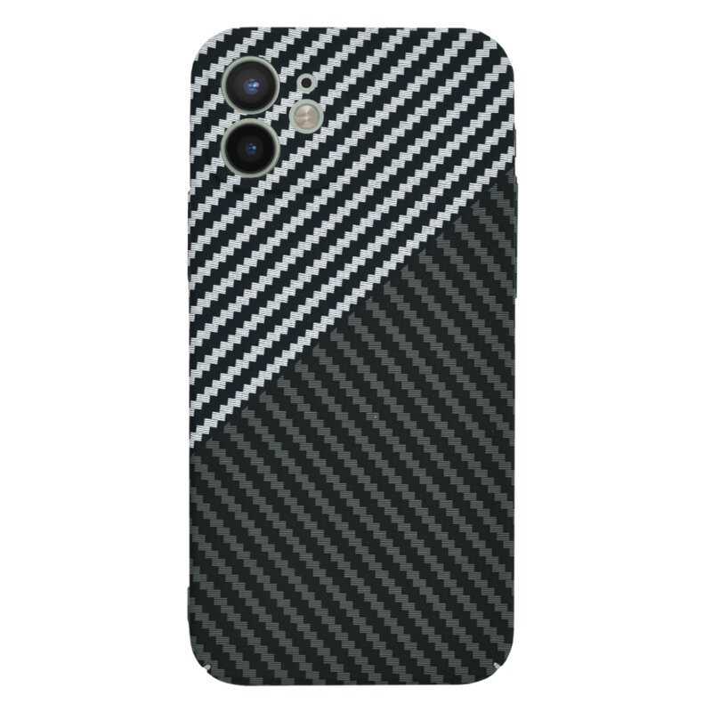 Husa iPhone 12 Techsuit Carbonite FiberShell, gri