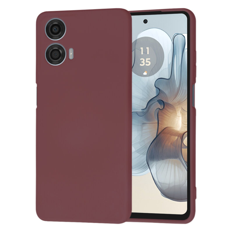 Husa silicon Motorola Moto G24 Power Techsuit SoftFlex, bordo