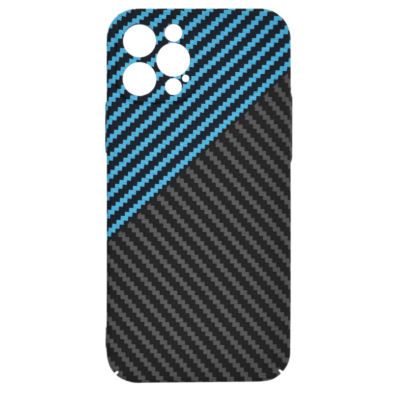 Husa iPhone 12 Pro Techsuit Carbonite FiberShell, bleu