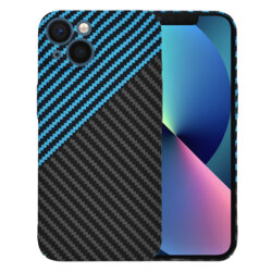 Husa iPhone 13 Techsuit Carbonite FiberShell, bleu