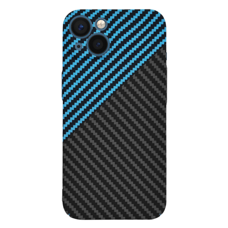 Husa iPhone 13 Techsuit Carbonite FiberShell, bleu