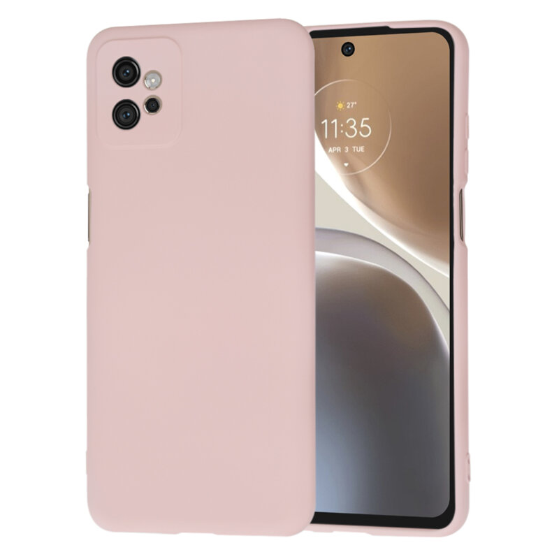 Husa silicon Motorola Moto G32 Techsuit SoftFlex, roz pudra