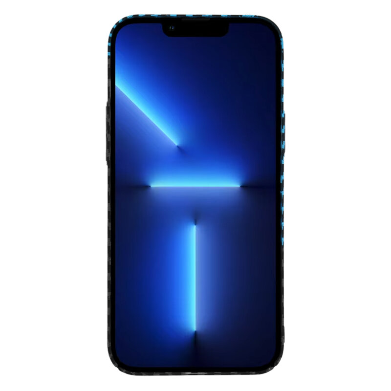 Husa iPhone 13 Pro Max Techsuit Carbonite FiberShell, bleu