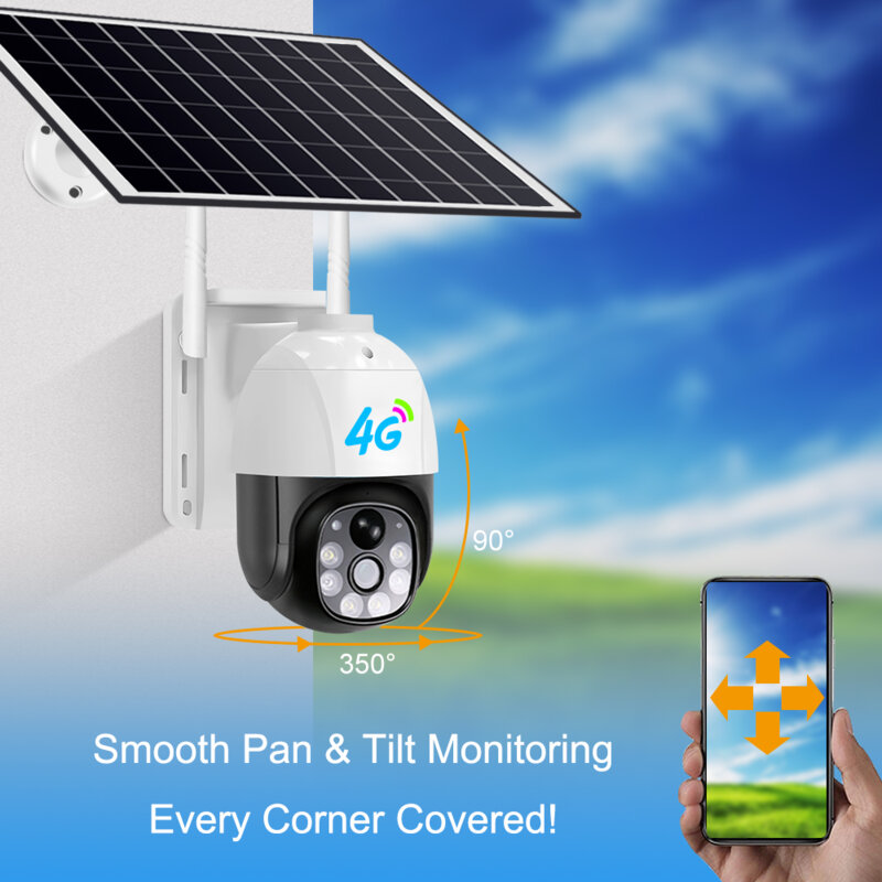 Camera supraveghere 4G cu panou solar si cartela sim Techsuit VC9-4G