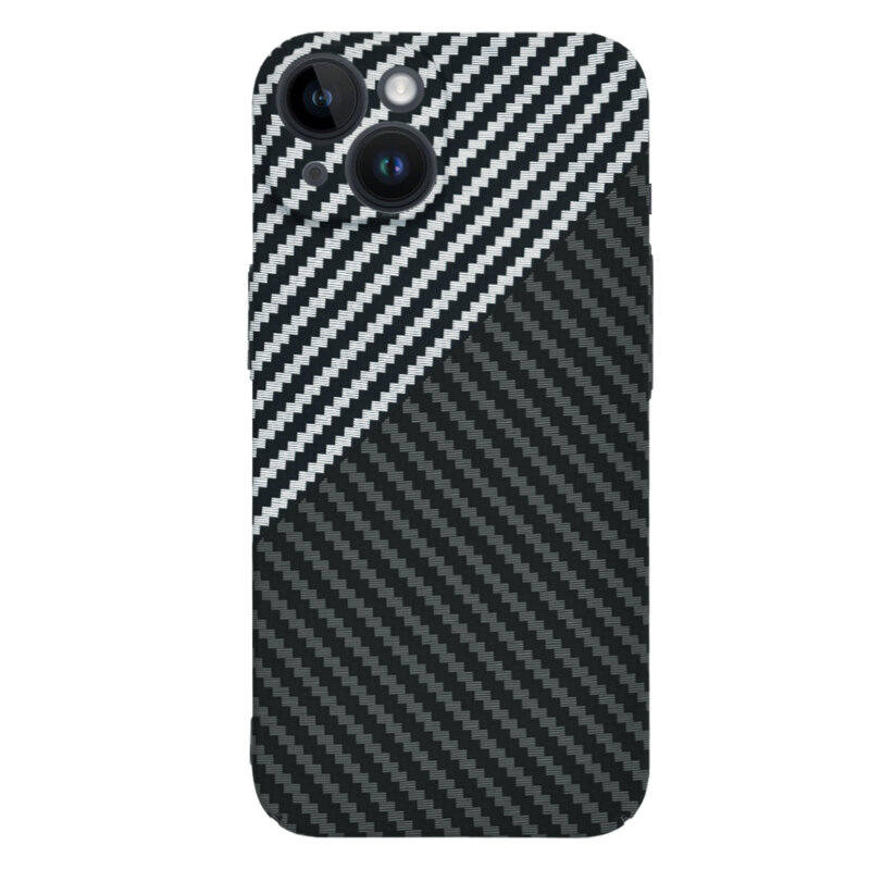 Husa iPhone 14 Techsuit Carbonite FiberShell, gri