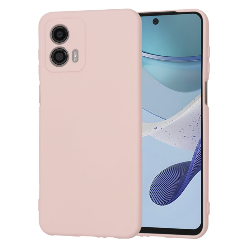 Husa silicon Motorola Moto G53 Techsuit SoftFlex, roz pudra