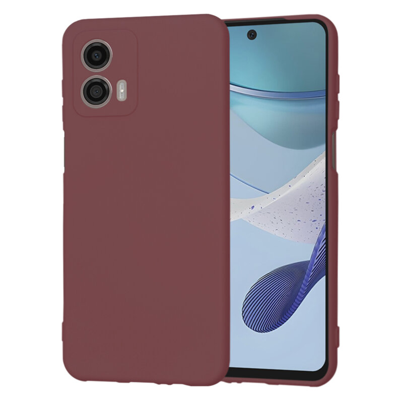 Husa silicon Motorola Moto G53 Techsuit SoftFlex, bordo