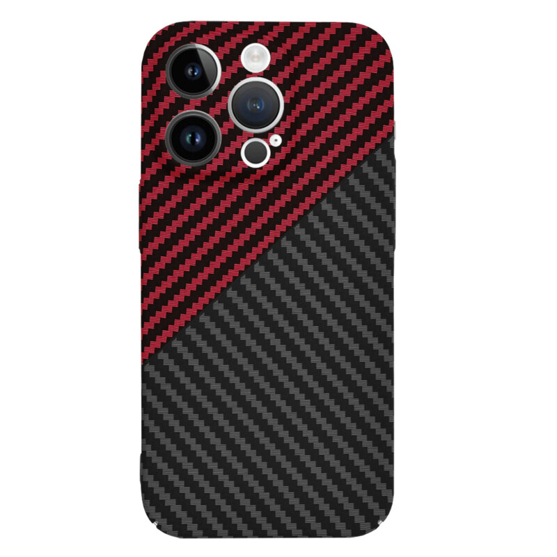 Husa iPhone 14 Pro Techsuit Carbonite FiberShell, rosu inchis
