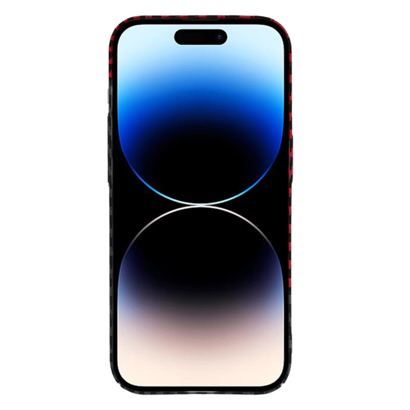 Husa iPhone 14 Pro Techsuit Carbonite FiberShell, rosu inchis