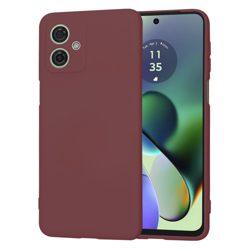 Husa silicon Motorola Moto G54 Techsuit SoftFlex, bordo