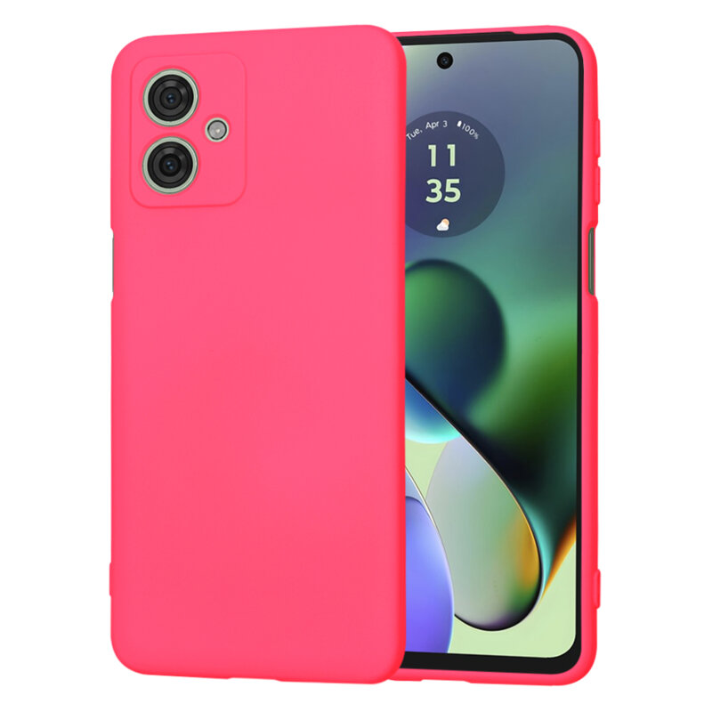 Husa silicon Motorola Moto G54 Techsuit SoftFlex, fucsia
