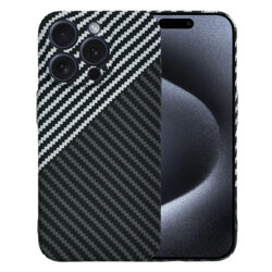 Husa iPhone 15 Pro Techsuit Carbonite FiberShell, gri