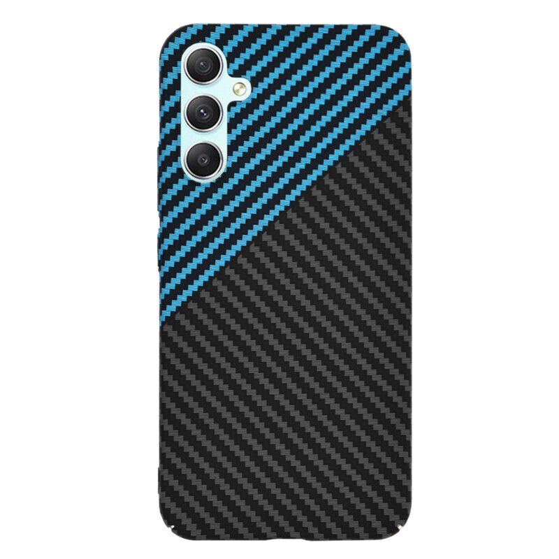 Husa Samsung Galaxy A34 5G Techsuit Carbonite FiberShell, bleu