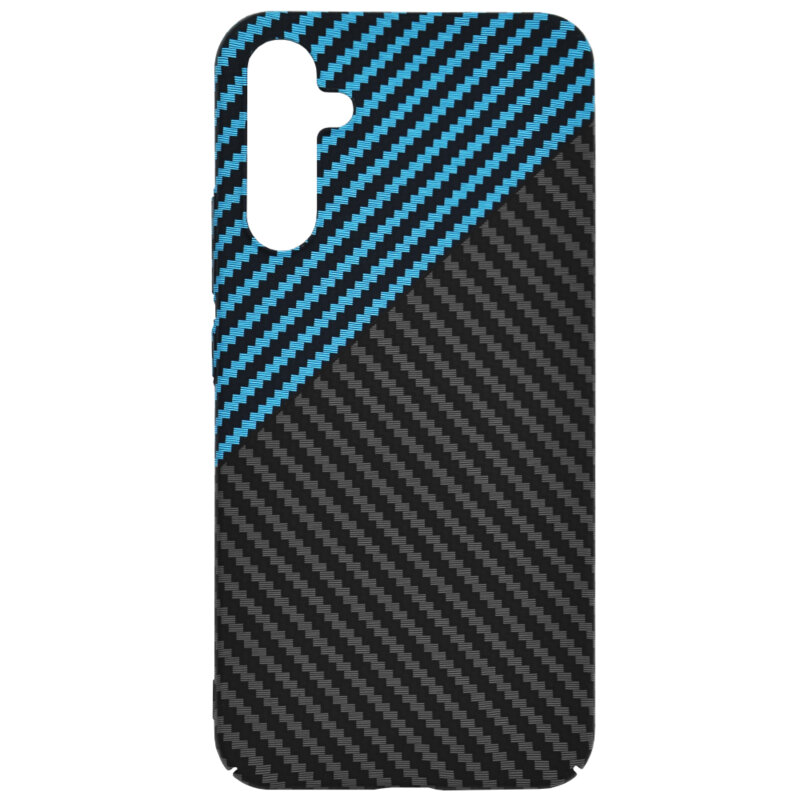 Husa Samsung Galaxy A34 5G Techsuit Carbonite FiberShell, bleu